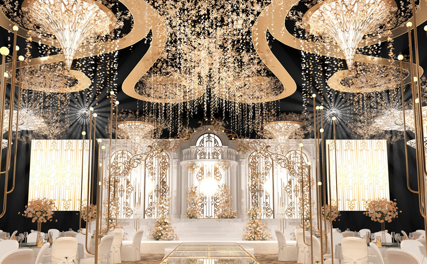 巴州花木兰喜事汇金色大厅效果展示